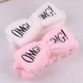 2020 New OMG Letter Coral Fleece Wash Face Bow Hairbands for Women Girls Headbands Headwear Hair Bands Turban Hair Accessories