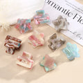 Sweet Star 2.5cm Acetate Hair Claw Clips Flat Pink Resin Hair Claw Pins Stylish Hair Accessories