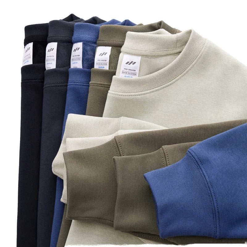 SK Custom Polyester / Cotton Sweatshirt with Silver Fox Fleece Lining Loose-Fitting Embroidered Crewneck Tie-Dyed Knitted Hoodie
