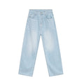 2025 Light Blue Baggy Jeans Straight Baggy Jeans Men Quality Light Wash Jeans
