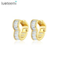 LUOTEEMI Fashion Earring Jewelry Hot Sale Zircon Woman Designer Geometric Zirconia Elegant Heart Earings
