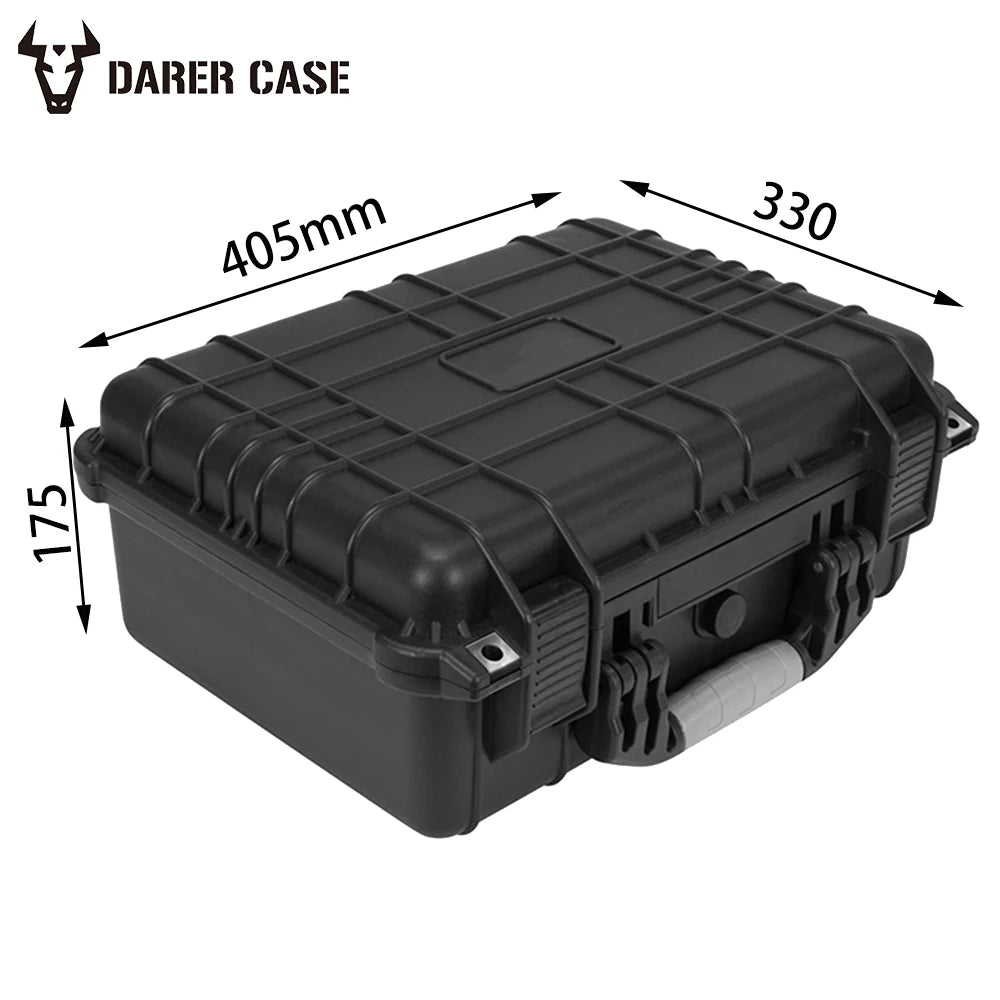 DPC068 Heavy Duty Plastic Black Waterproof Tool Cases