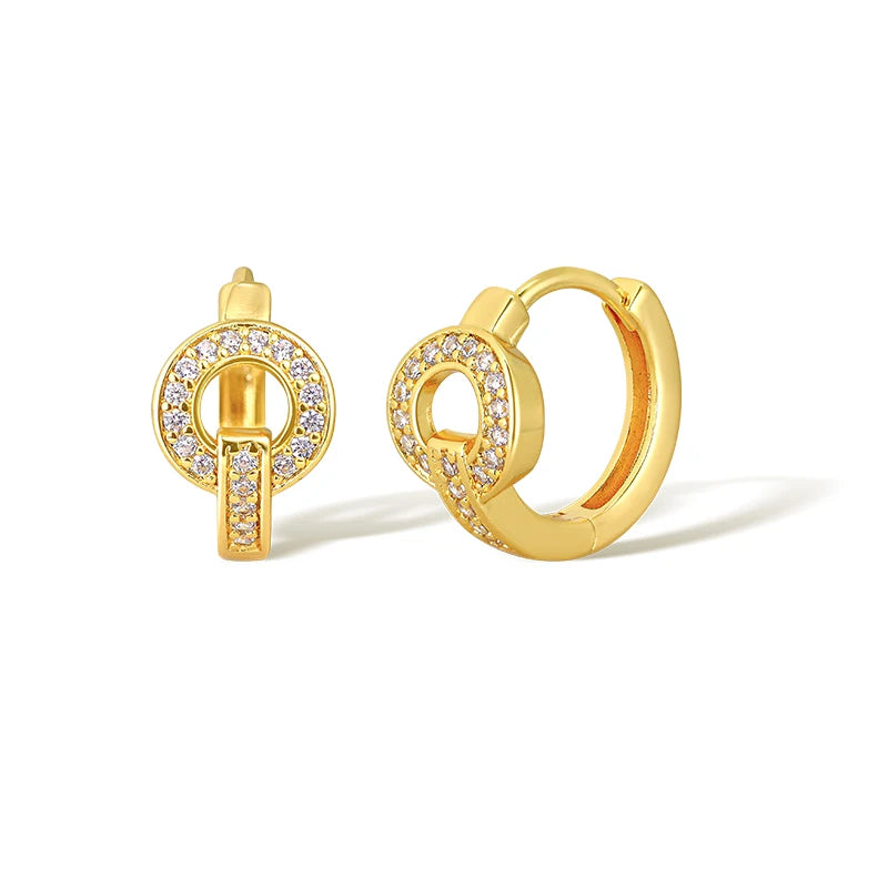 Jewelry 18k Gold Plated Brazilian Piercing Jewelry ZIRCON Hoop Earrings Fashion Earrings for Women 2023