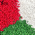 Wholesale 2mm 3mm 4mm 100g Painted White Red Green Round Glass Seed Beads Box Used for DIY Jewelry