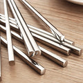 Eco Friendly Custom Logo Stainless Steel Chinese Korean Chopstick Metal Stick Sushi Chopsticks