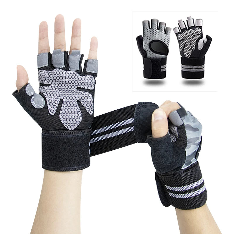 Gym Gloves With Wrist Support Custom Fitness Weight Lifting Men Women Weightlifting Workout Gloves