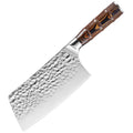 7 Inch Carbon Steel Chinese Cleaver Knife with Pakkawood Handle Eco-Friendly Stocked Kitchen Chef Knife