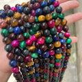 Wholesale 6mm 8mm 14mm Mixed Color Tiger's Eye Beads Loose Stone Beads for Beaded Bracelet Tiger Eye