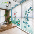 Custom Printed Horizontal Roller Blinds Printed Window Shade Motorized Shangri-La Blinds