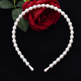 Boho Pearl Headband Clips Vintage Pearl Hairband Hair Hoop Pearl Braided