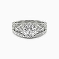 SGARIT 1CT Certified GRA Moissanite Diamond Ring Set 14K White Gold Wedding Ring Moissanite Jewelry