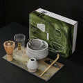 Custom Logo 7PCS Kiln Transformation Matcha Set Eggbeater Matcha Tool Traditional Tea Song Dynasty Pointing 600ml Teaware Set