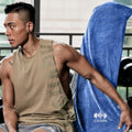 Embroidery Logo Super Soft Sweat Exercise Bench Hooded Gym Towel With Pocket Microfiber Gym Towels With Logo Custom