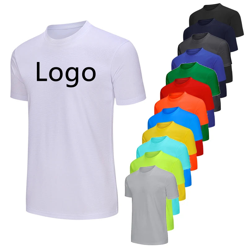 Men's Bright Summer Color Casual Breathable T-shirt Sport Custom logo Shirts