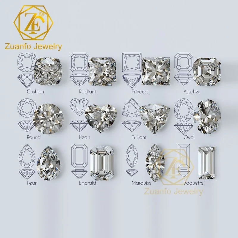 Factory Wholesale  IGI Certified VVS1 VVS2 Emerald Cut 1ct to 10ct CVD Loose Lab Grown Diamond Excellent Cut