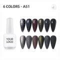 JTING Free Design Private Label Gel Polish Uv Gel Set 6 Colors Nail Supply Store Cosmetics OEM Custom Bottle Packing Box