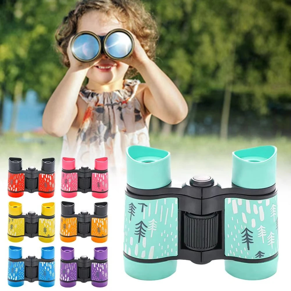 Children's 4X30mm Educational Folding Optics Telescope for Bird Watching Camping Kids' Outdoor Bird Watching Binocular Telescope