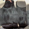 Straight Human Hair Cambodian Raw Hair Bone Straight Natural Black Unprocessed Single Donor Human Hair