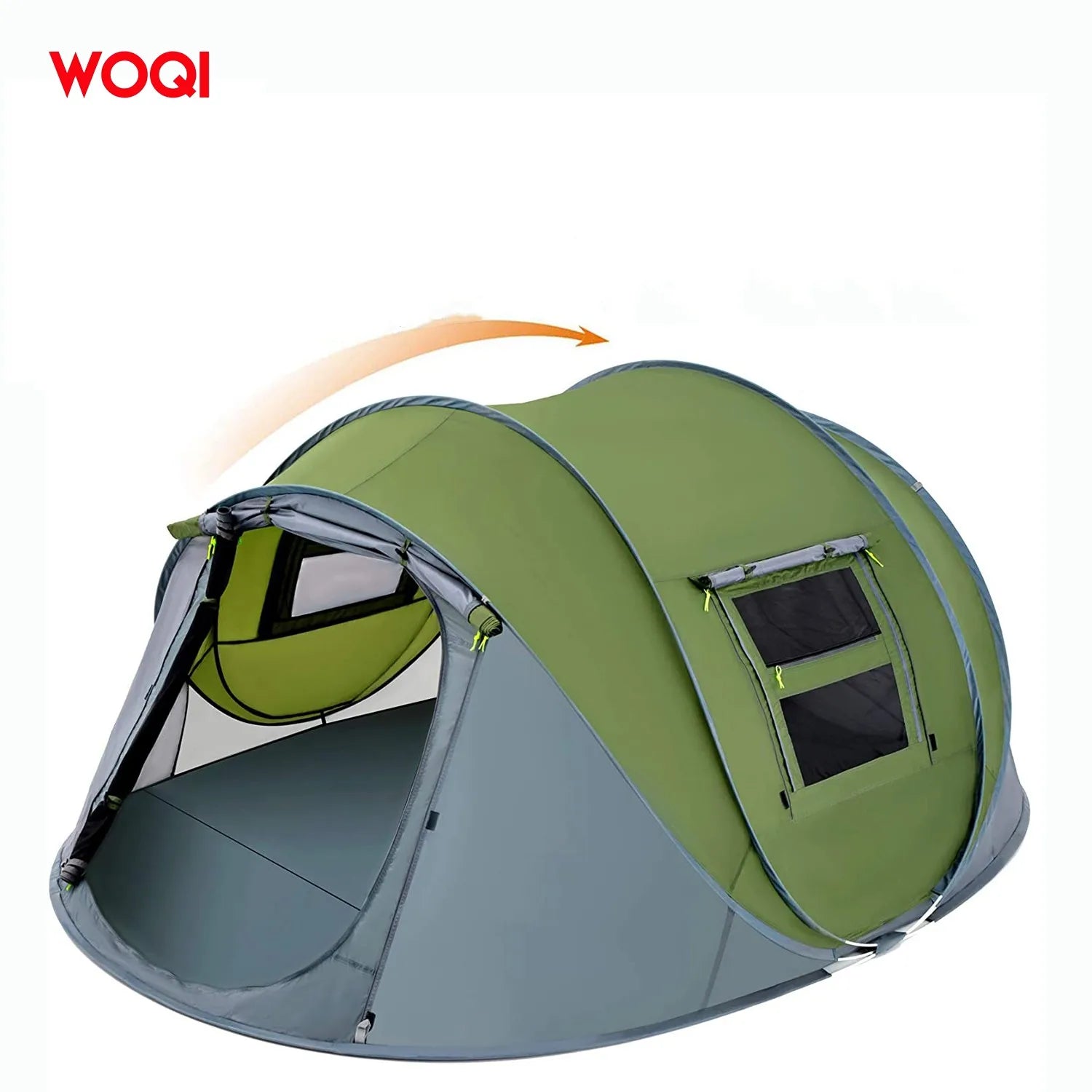 WOQI Wholesale Hot Sale Camping Hiking Waterproof Automatic Setup 2 Doors Instant Pop up Camp Tent Outdoor Glamping