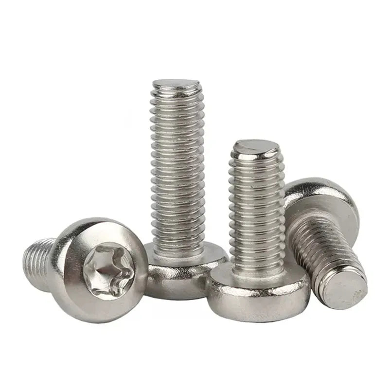 Wholesale M2 M2.5 M3 M4 X 50mm 6 Lobe Torx Star Bolts 304 Stainless Steel Anti Theft Torx Driver Pan Plum Head Machine Screw