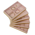 SKQ Factory Direct Supply Wholesale Pink  Microfiber Jewelry Tray for Jewelry Display Tray in Stock Fast Ship