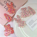 New Design Korean Acetate Hair Clip Rabbit Bear Bangs Hair Clip Cute Girl Colorful Rhinestone Hair Clips