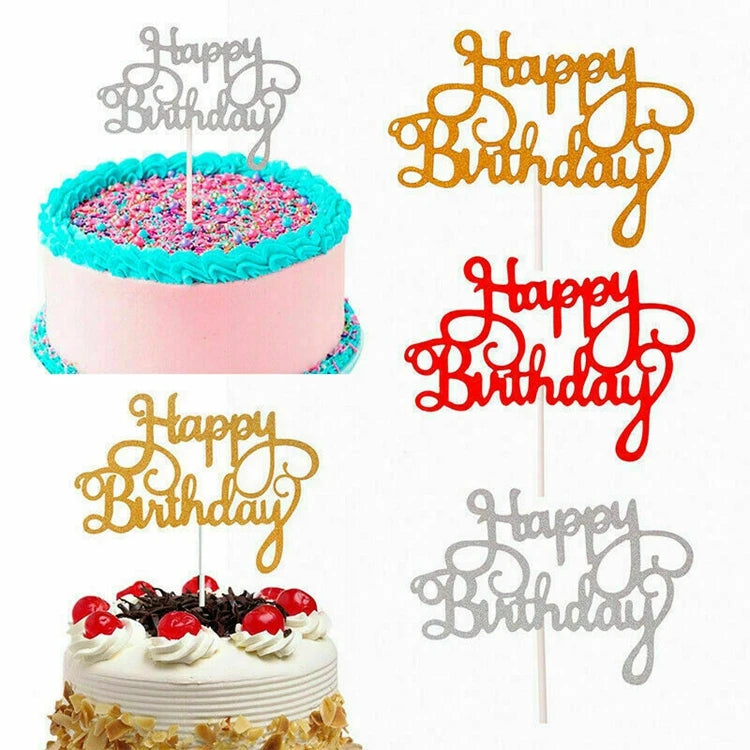 Hot Selling Glitter Gold Cake Topper New Arrival Sparkle Decoration for Birthday and Wedding Factory Price