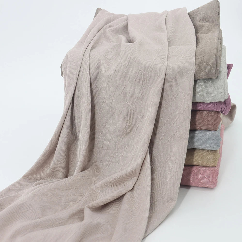 High Quality 70*170cm Soft Elastic Plain Cotton Jersey Muslim Hijab Shawl Women Cotton Scarf