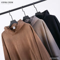 Custom Winter Streetwear Digital Washed Hoodie for Men Blank Cotton 450gsm French Terry Vintage Distressed Acid Wash Pullover