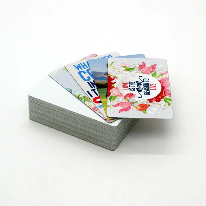 0.22mm Metal Business Card Blank Credit Card Size Aluminum ID Card for Sublimation Printing Heat Transfer Blanks