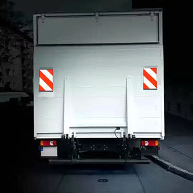 DingFei 440 X 260 mm Cargo Tail Lift Marking Flag Left Right for Delivery Fleet Trucks Vehicles Tail Gate Lift