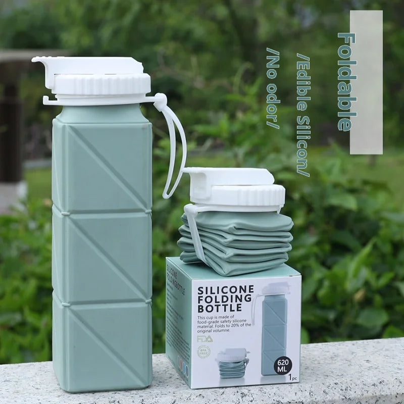 Sport Custom Logo Foldable Silicone Festivals Water Drink Bottles Outdoor Children Collapsible Bpa Free Silicone Water Bottle