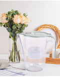 Coolway Manual Household Water Filter Pitcher with Cartridge 3.2L Capacity Removes Chlorine & Heavy Metals