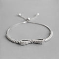 New Fashion Jewelry Sterling Silver 925 Bowknot Cubic Zirconia Bracelet for Women