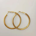 2022 New Personality Hollow Stainless Steel Circle Thick Thin Hoop Earrings