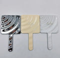 Exquisite Water Ripple Mirror UV Plating Handheld Girl Cute Plastic HD Makeup Mirror Cosmetic Mirror