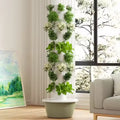 ABS/PP Material Indoor NFT Hydroponic Growing Systems Home Vertical Garden Tower Planter With Led Light Hydroponic Growing
