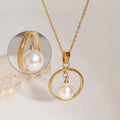 New Simple Pearl Pendant Necklace for Women's Stainless Steel Necklace Charm Vintage Jewelry Wholesale