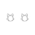 Factory Wholesale Silver Hot Sale Hoop Earrings for Women Simple Temperament Exquisite Hot Cat Jewelry Gift