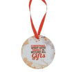 Qualisub Personalized Hot Selling Sublimation Plastic Ornaments 3" Circle Plastic Christmas Ornaments for Sublimation
