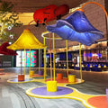 Large Inflatable Flower Motif Induction Flower Light for Amusement Park Garden Decoration