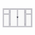 2023 Hot Sale New French Courtyard Design Classic Indoor Bedroom Window Pvc Soundproof Double Glazed Casement Window