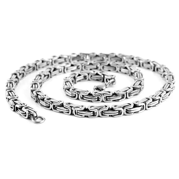 Real U Jewelry Custom Vintage Chunky Stainless Steel Zircon 18K Gold Plated Box Chain Necklace Unisex Gift Wholesale