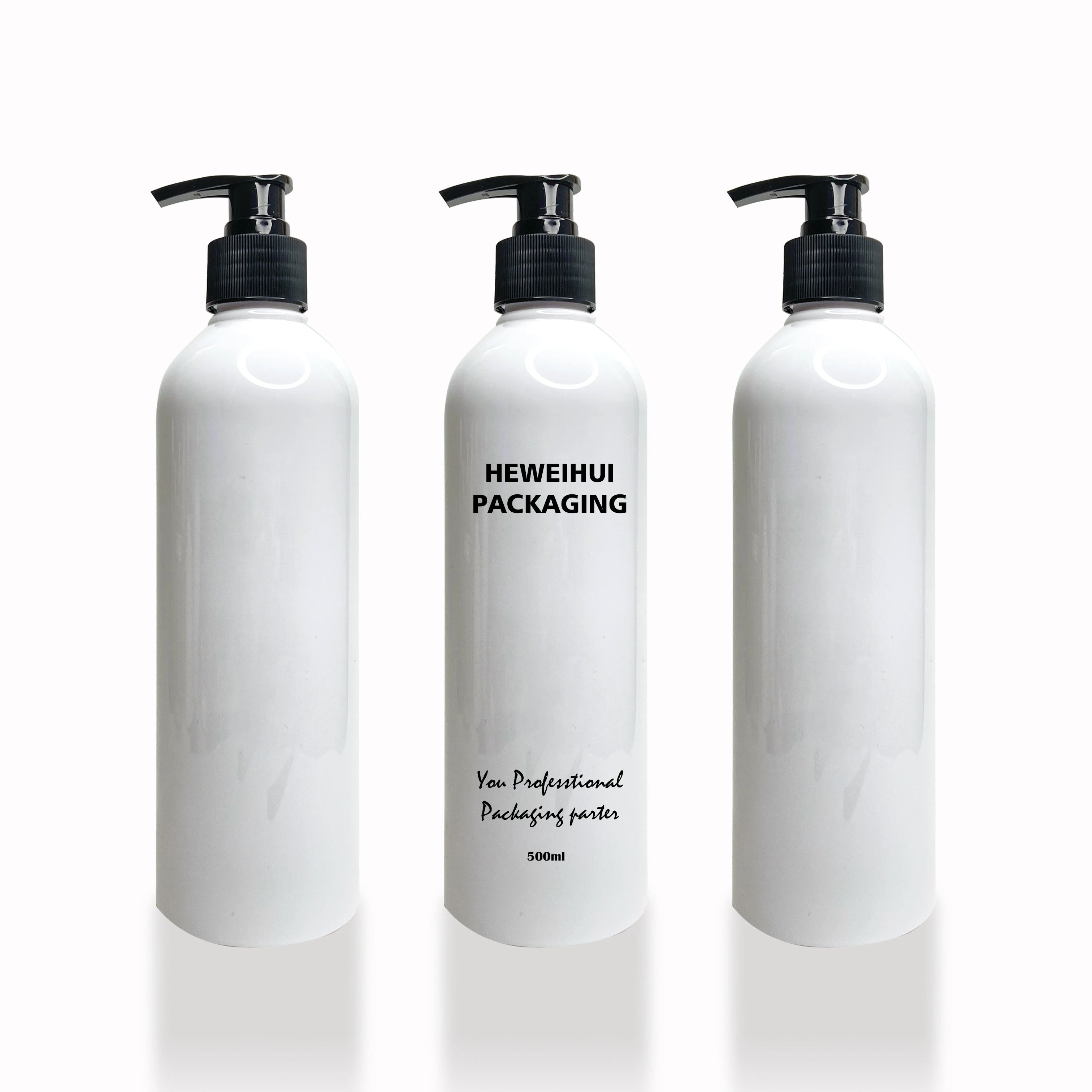 For Clear PET White Plastic Spray Pump Bottle with Black Lid 30ml to 500ml Sizes Sealing Shampoo Pump Sprayer for Lotion