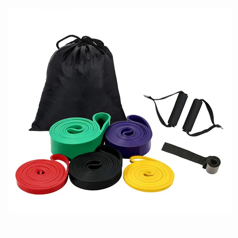 2080mm Heavy Duty TPE Resistance Band Pull Set Workout Bands Sports Handle Combo Customizable Bulk Eco-Friendly Portable 5-230LB