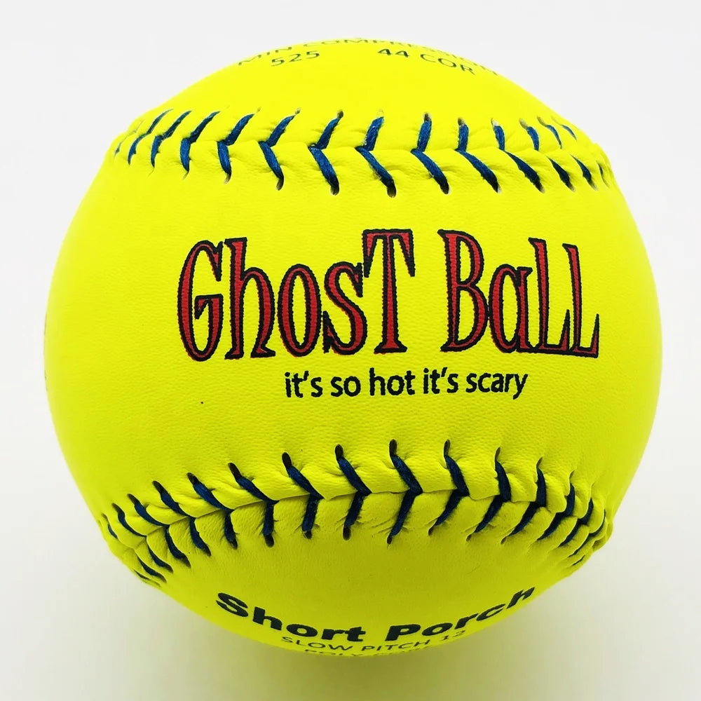 High Quality Yellow PU Composite Leather Softball Sports Practice Balls 12 Inches Standard Size Slowpitch Softball Ball