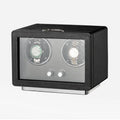 Retro Luxury 2 Slots Green Black PU Leather 5 Working Mode Automatic Mechanical Watch Winder Led Lights Shock Resistant