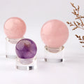 Wholesale 4 cm Clear Acrylic Transparent Round Crystal Ball Display Rack Sphere Holder