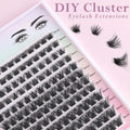 Qiaoti Beauty Custom Logo Faux Mink Eyelash Set CC Curl Cluster Lashes Natural DIY Lash Extensions