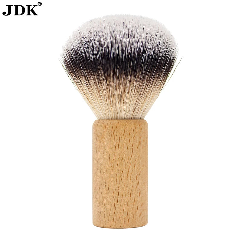 JDK Vegan-Friendly Wet Shaving Kit Wood Handle Synthetic Hair Brush & Shaving Cream for Men